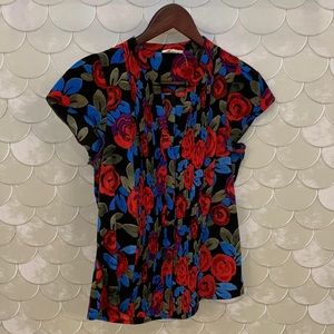 Maison Jules capped sleeve blouse size M